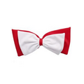 Pom Bow  Hair Bow - Red/White